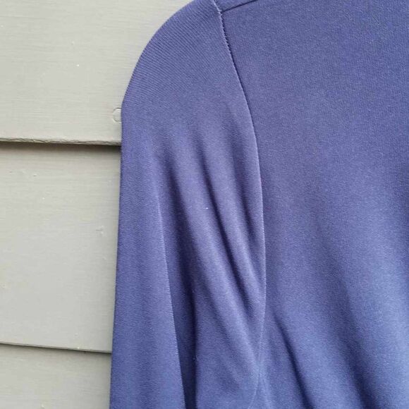 Banana Republic Factory Blue Knit Bodycon Below the Knee Dress Size Small - Picture 5 of 11